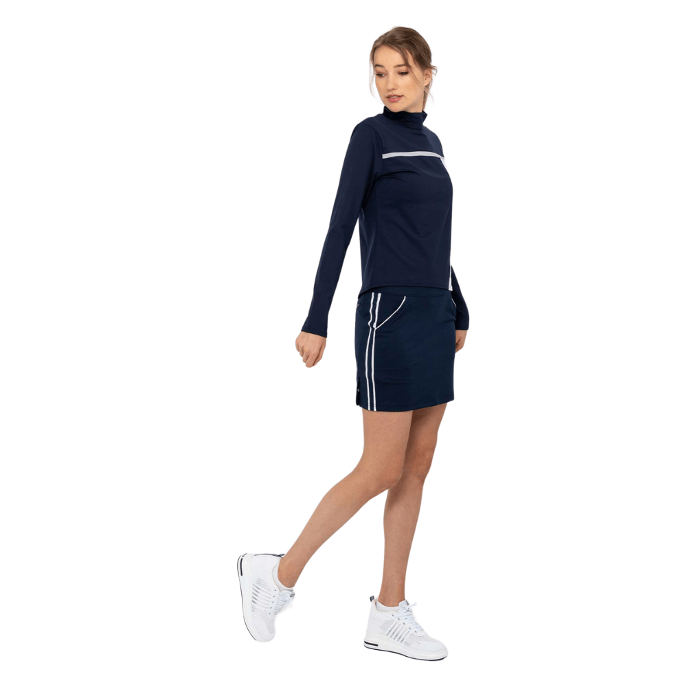 inPhorm NYC Women's Golf 15" Eloise Skirt - Midnight/White