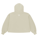 Osaka Women Cropped Hoodie - Logo | Warm Grey