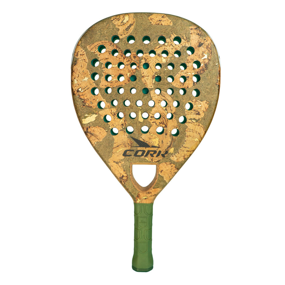 Cork Padel Racket Extreme Green — full-carbon hybrid for explosive play
