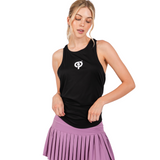 Crush Sports Women Black Tie Back Tank Top