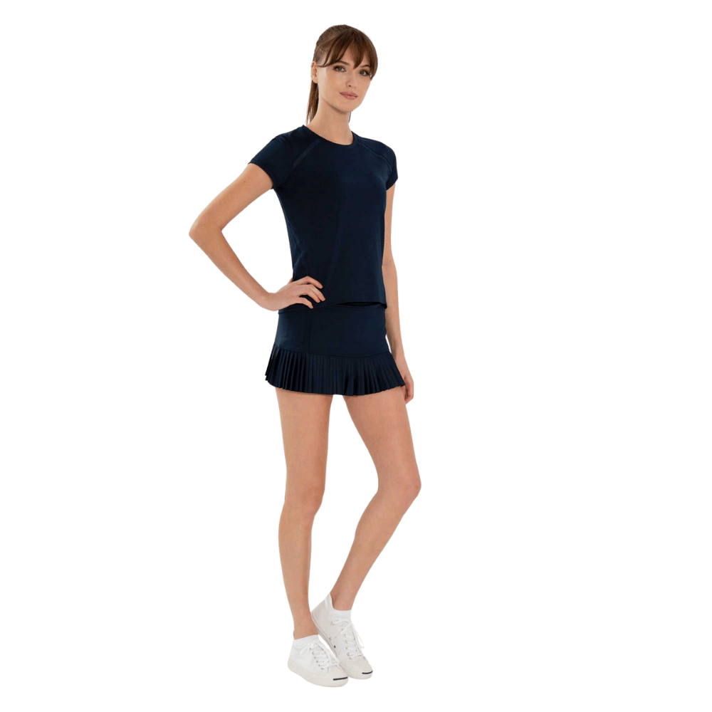 inPhorm NYC Tennis Classic 13 1/2" Pleated Skirt - Midnight