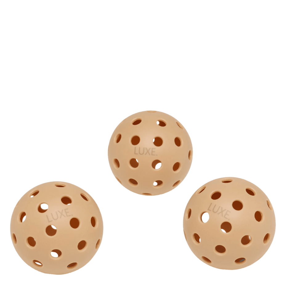 Luxe Pickleball Tan Pickleballs - Pack of 3