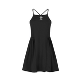 Osaka Women Pleated Tech Dress | Black