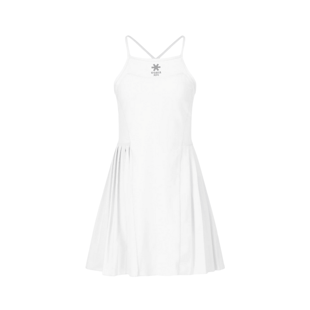 Osaka Women Pleated Tech Dress | White