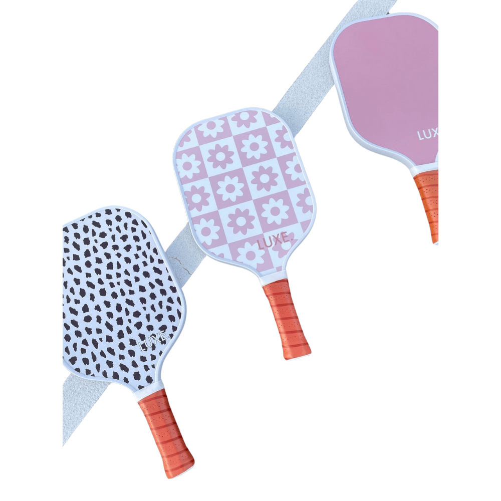 Luxe Pickleball Paddle Checkered Flower
