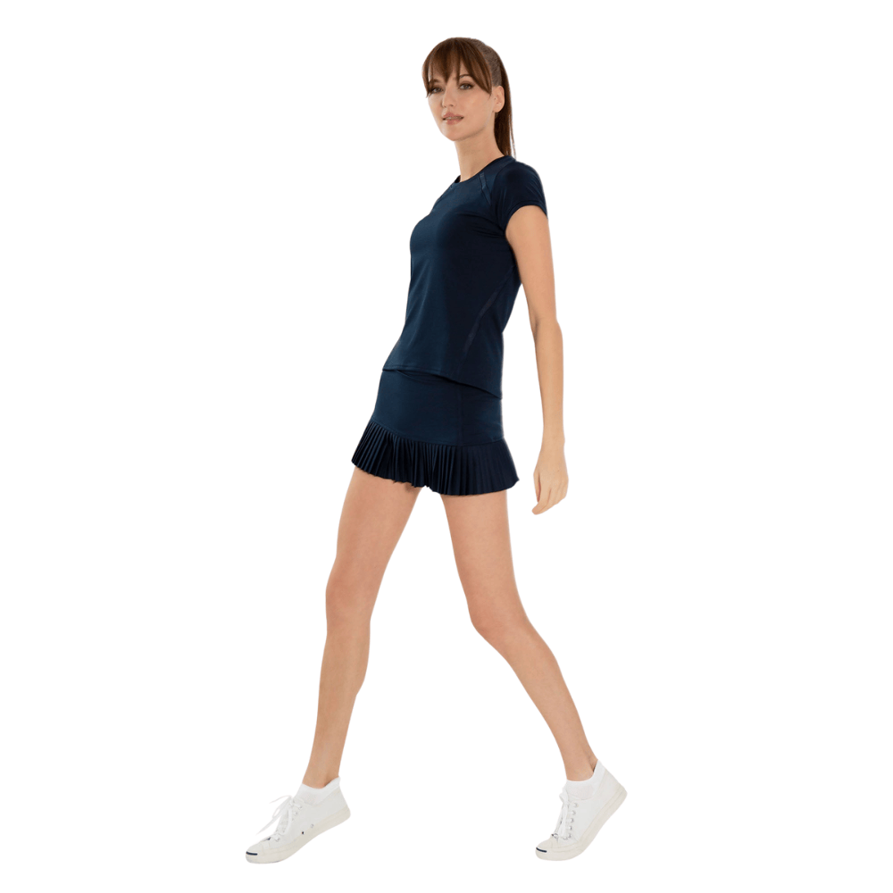 inPhorm NYC Tennis Classic 13 1/2" Pleated Skirt - Midnight