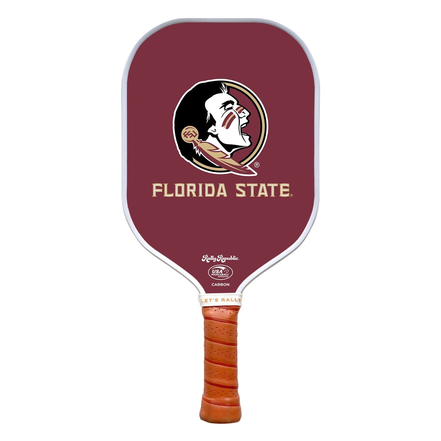 Rally Republic PIckleball Paddle - Florida State Seminoles Garnet Head Mark