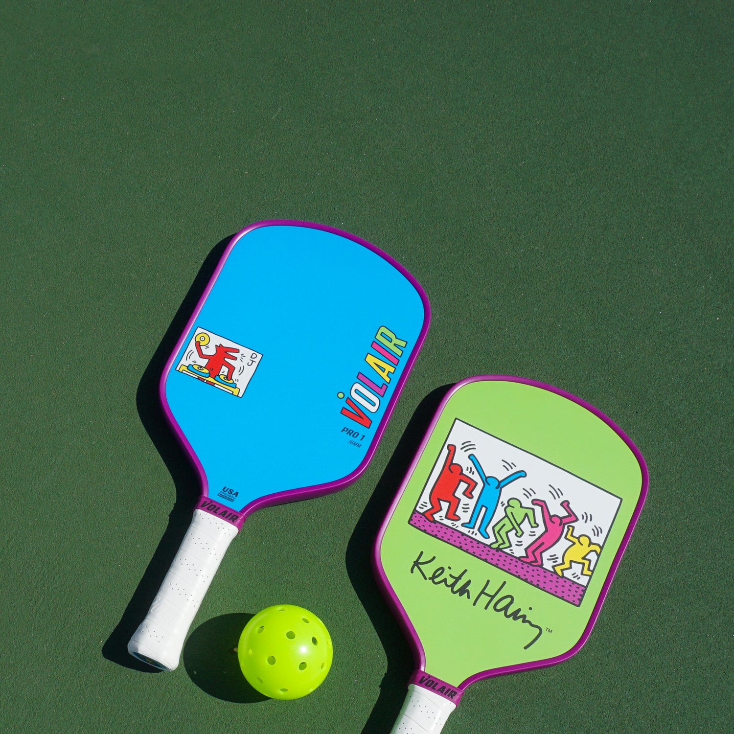 Pala de pickleball Volair Pickleball Pro 1 de 16 mm: Keith Haring #4