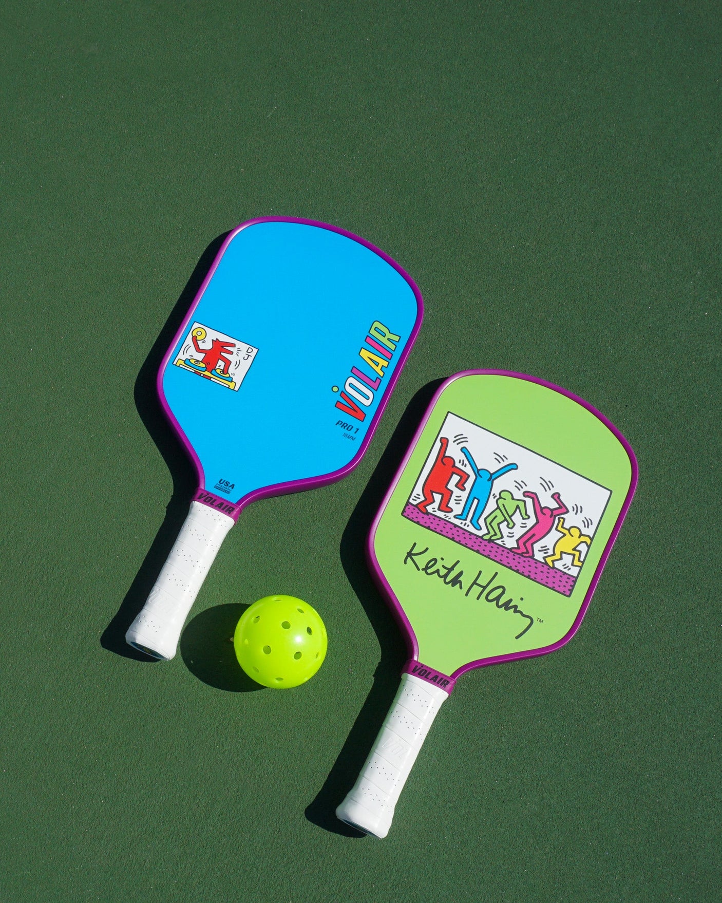 Pala de pickleball Volair Pickleball Pro 1 de 16 mm: Keith Haring #4