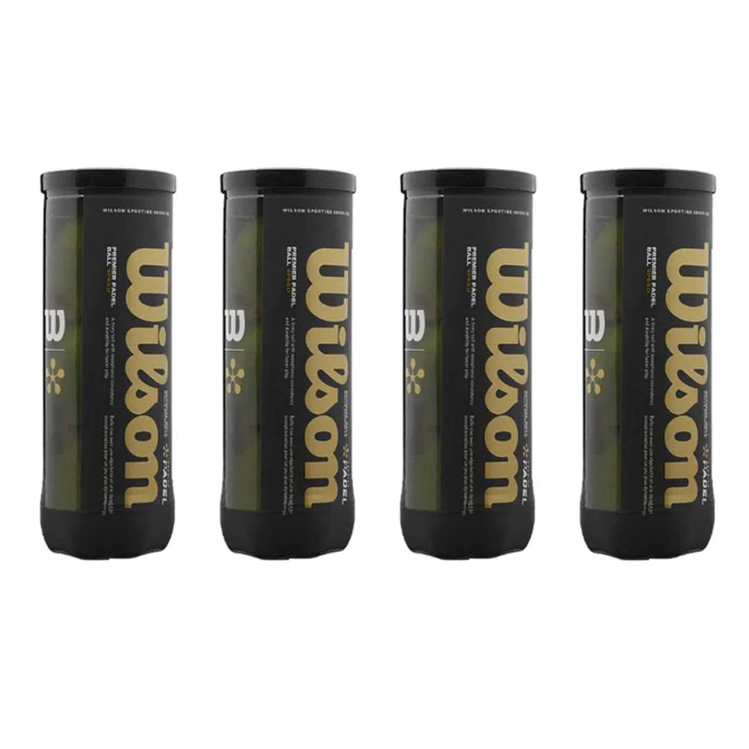 Wilson Premier Padel Speed Balls | 4x Can Bundle