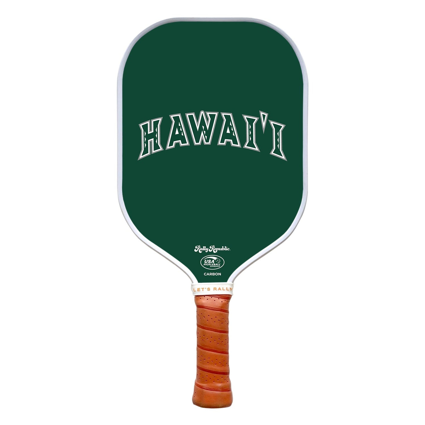 Rally Republic PIckleball Paddle - Hawaii Rainbow Warriors Green Hawaii Mark