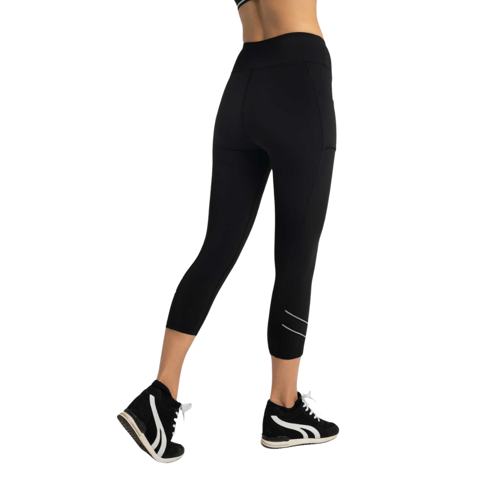 inPhorm NYC Zone Capri Legging - Black/Silver