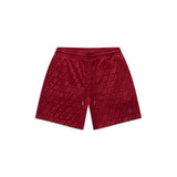 Sergio Tacchini Bandiera Pantalones Cortos de Velour Repujado | Ruibarbo