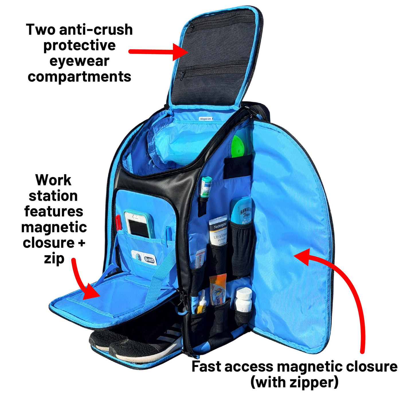 Mochila de remo Oktō Pro Elite | Negro y azul