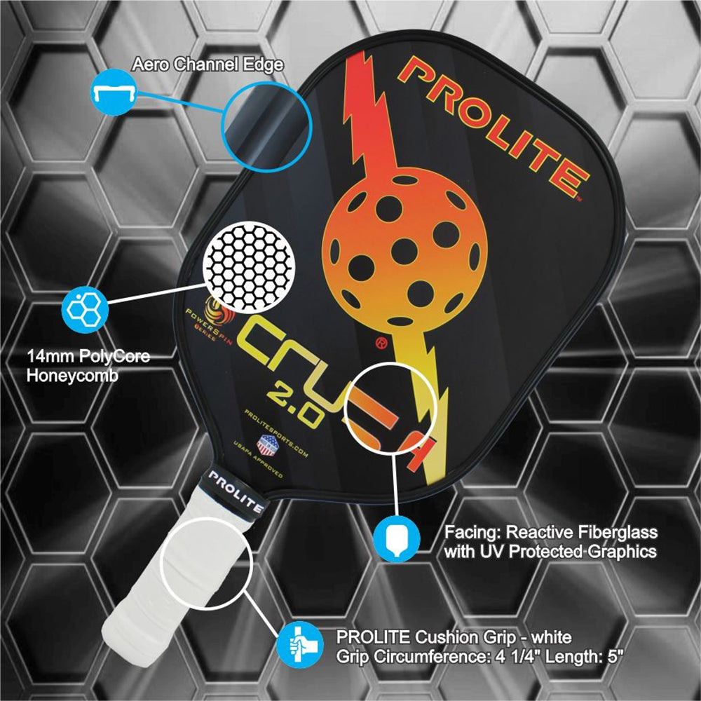 Pala de Pickleball Prolite - Crush PowerSpin 2.0 (defecto de fábrica)