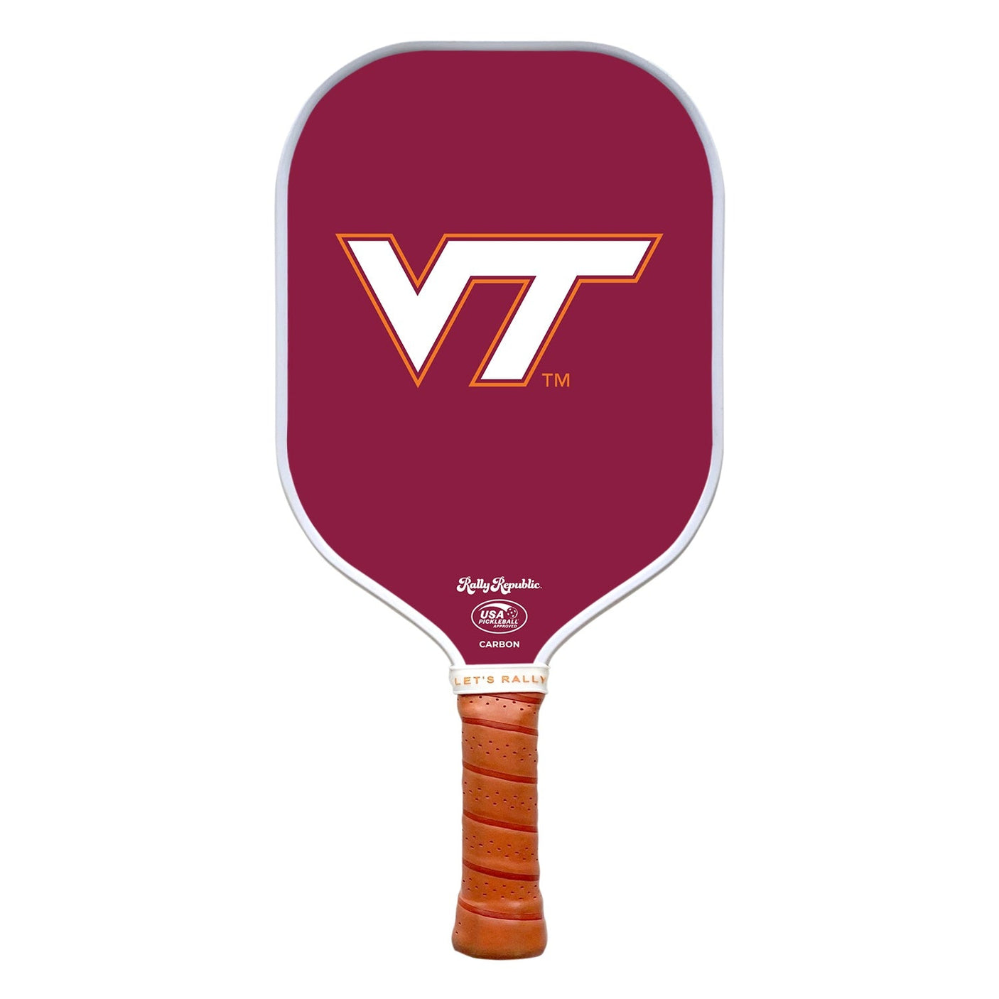 Rally Republic PIckleball Paddle - Virginia Tech Hokies Maroon VT Athletics Mark