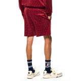 Sergio Tacchini Bandiera Pantalones Cortos de Velour Repujado | Ruibarbo