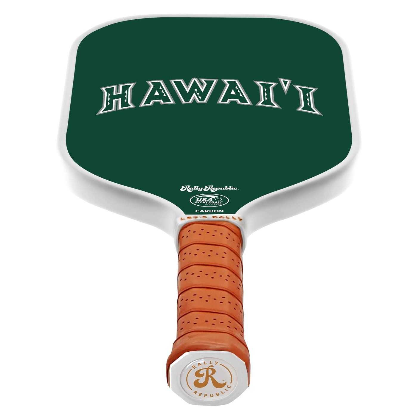 Rally Republic PIckleball Paddle - Hawaii Rainbow Warriors Green Hawaii Mark