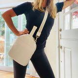 Fenix Sportier “The Addict” Leather Pickleball Cover - Fuchsia w/White