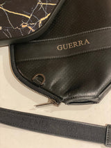 Fenix Sportier “The Addict” Leather Pickleball Bag - Black/Gunmetal