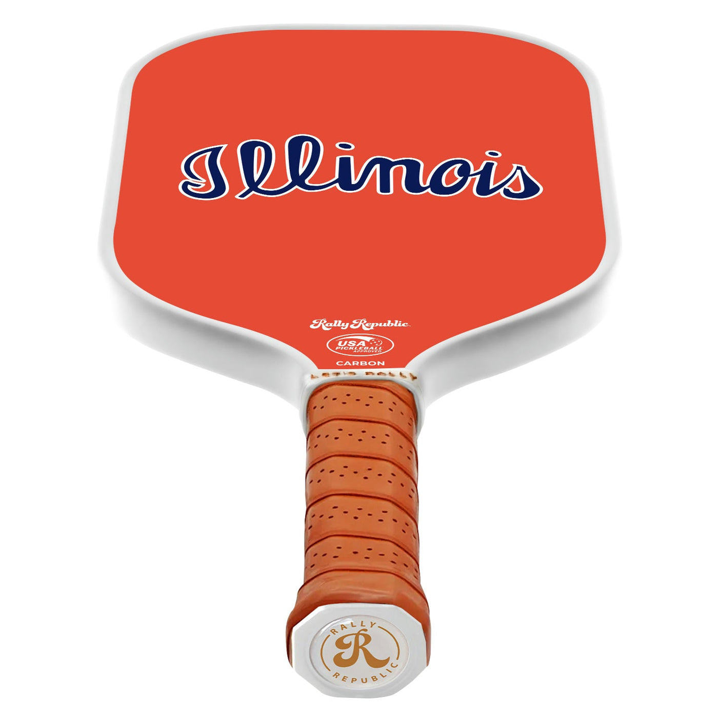 Rally Republic Illinois Fighting Illini Orange Script Illinois Pickleball Paddle
