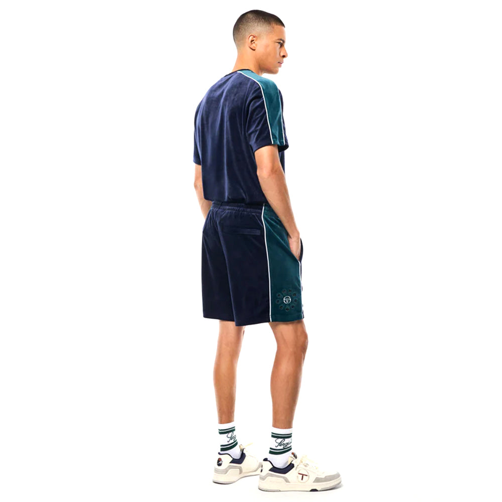 Sergio Tacchini Cresta Velour Short | Azul Marino