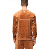 Sergio Tacchini Bandiera Debossed Velour Crewneck | Almendra Azucarada