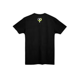 Crush Sports Unisex Camo Lime Green Logo Black Short Sleeved T-Shirt
