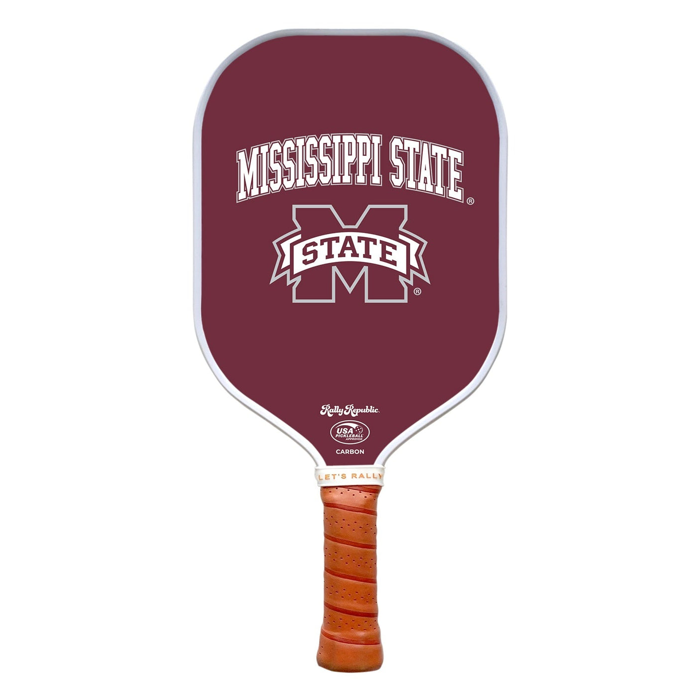 Rally Republic PIckleball Paddle - Mississippi State Bulldogs Maroon MSU Logo