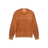 Sergio Tacchini Bandiera Debossed Velour Crewneck | Almendra Azucarada