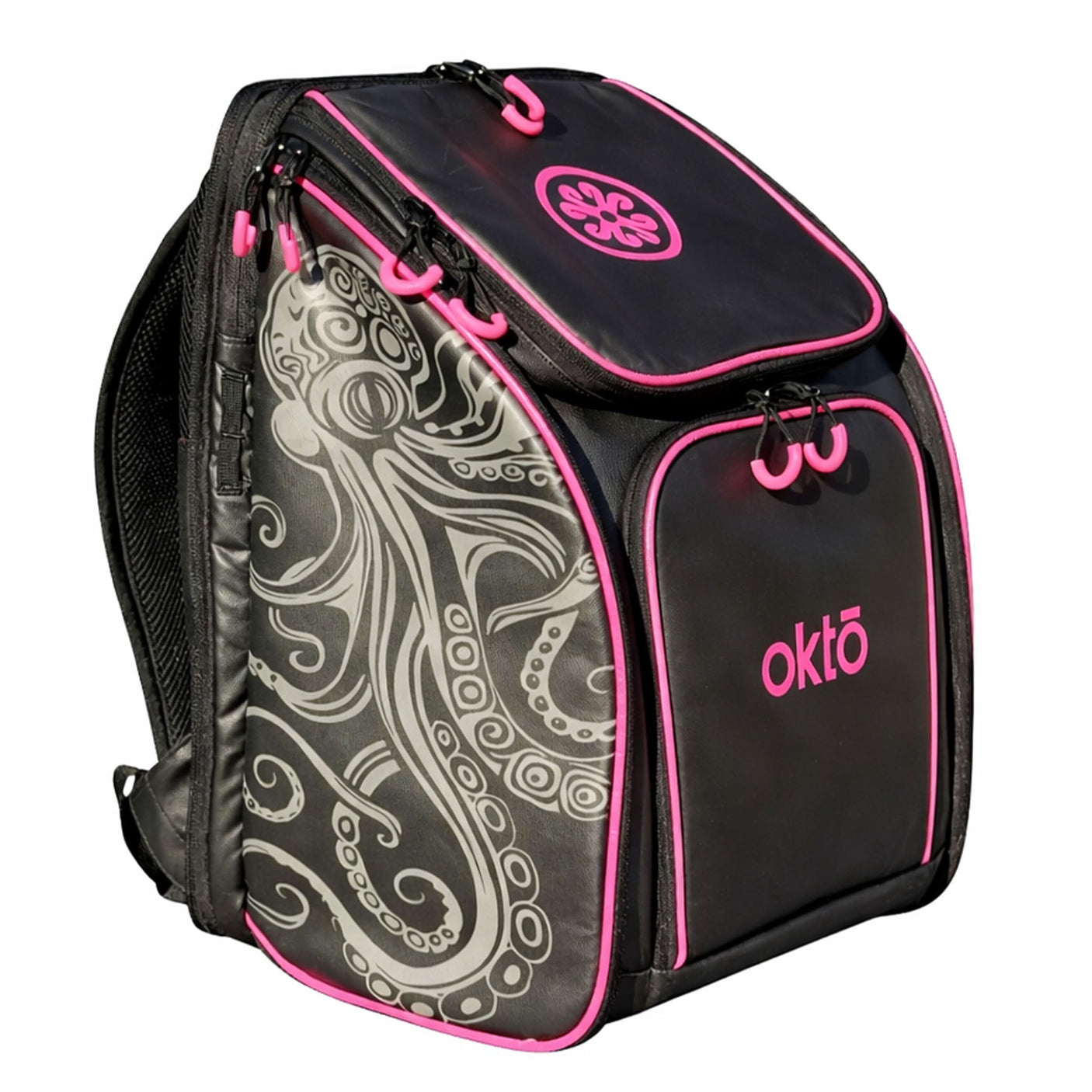 Mochila para deportes acuáticos Oktō Rec Lite | Negro y rosa