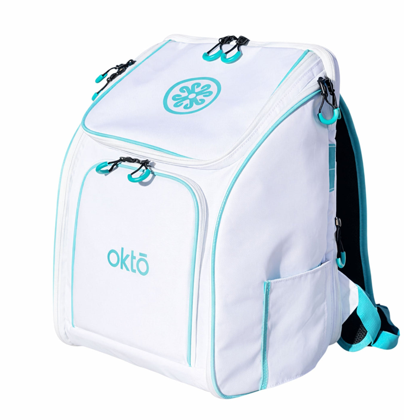 Mochila para deportes de remo Oktō Rec Lite | Blanco y turquesa