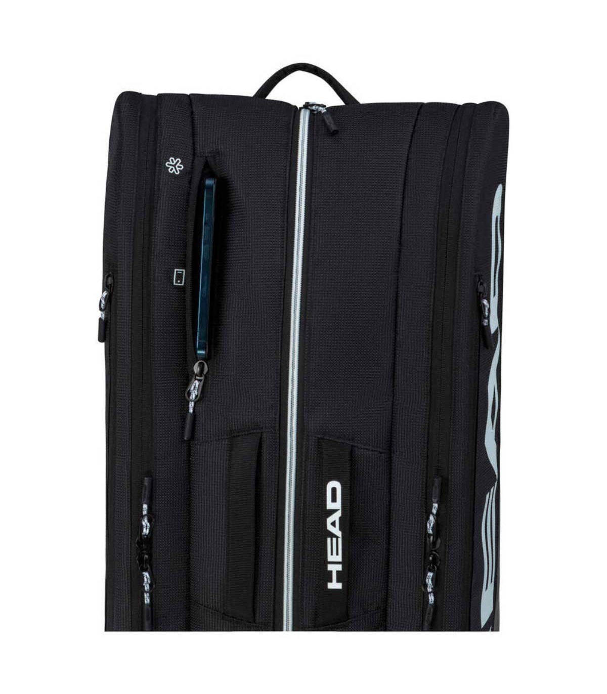 Head Padel Bag Tour Padel Racket Bag 2026 Large Black