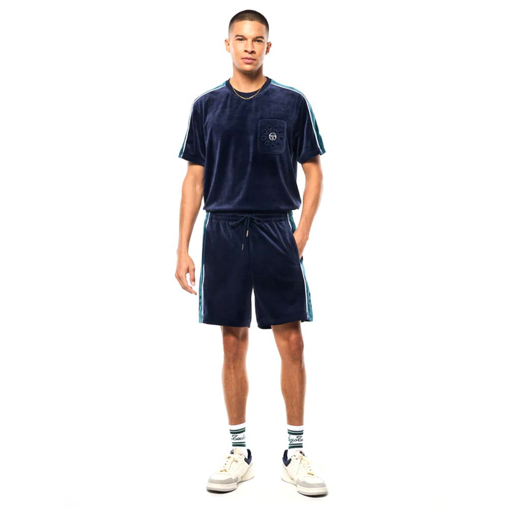 Sergio Tacchini Cresta Velour Short | Azul Marino
