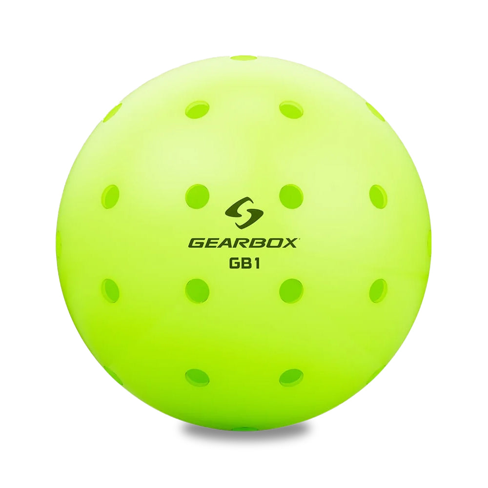 Gearbox GB1 Outdoor Pickleballs - 40 Hole - 12 Pack - Neon Green