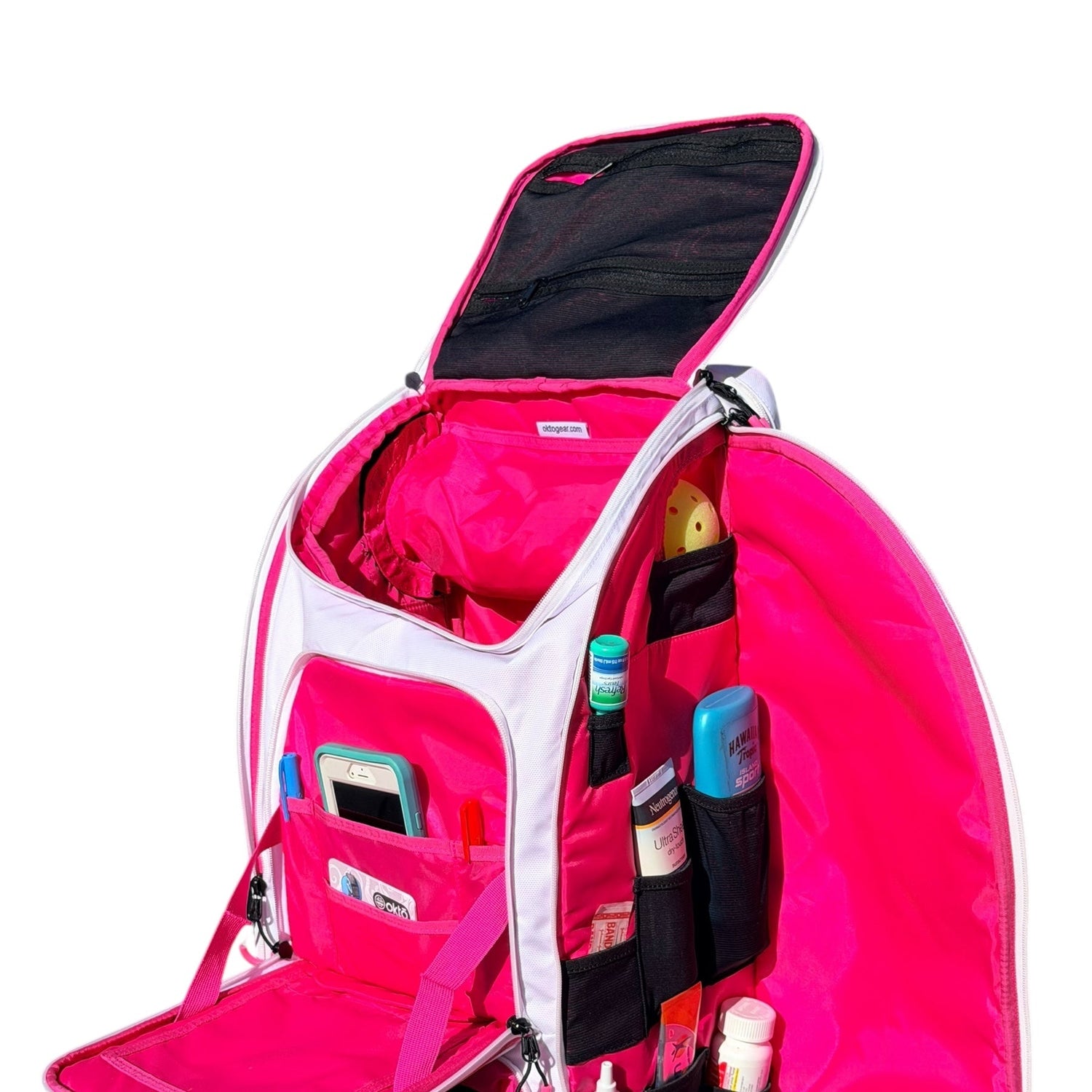 Oktō Pro Elite Paddle Sports Backpack | White & Pink