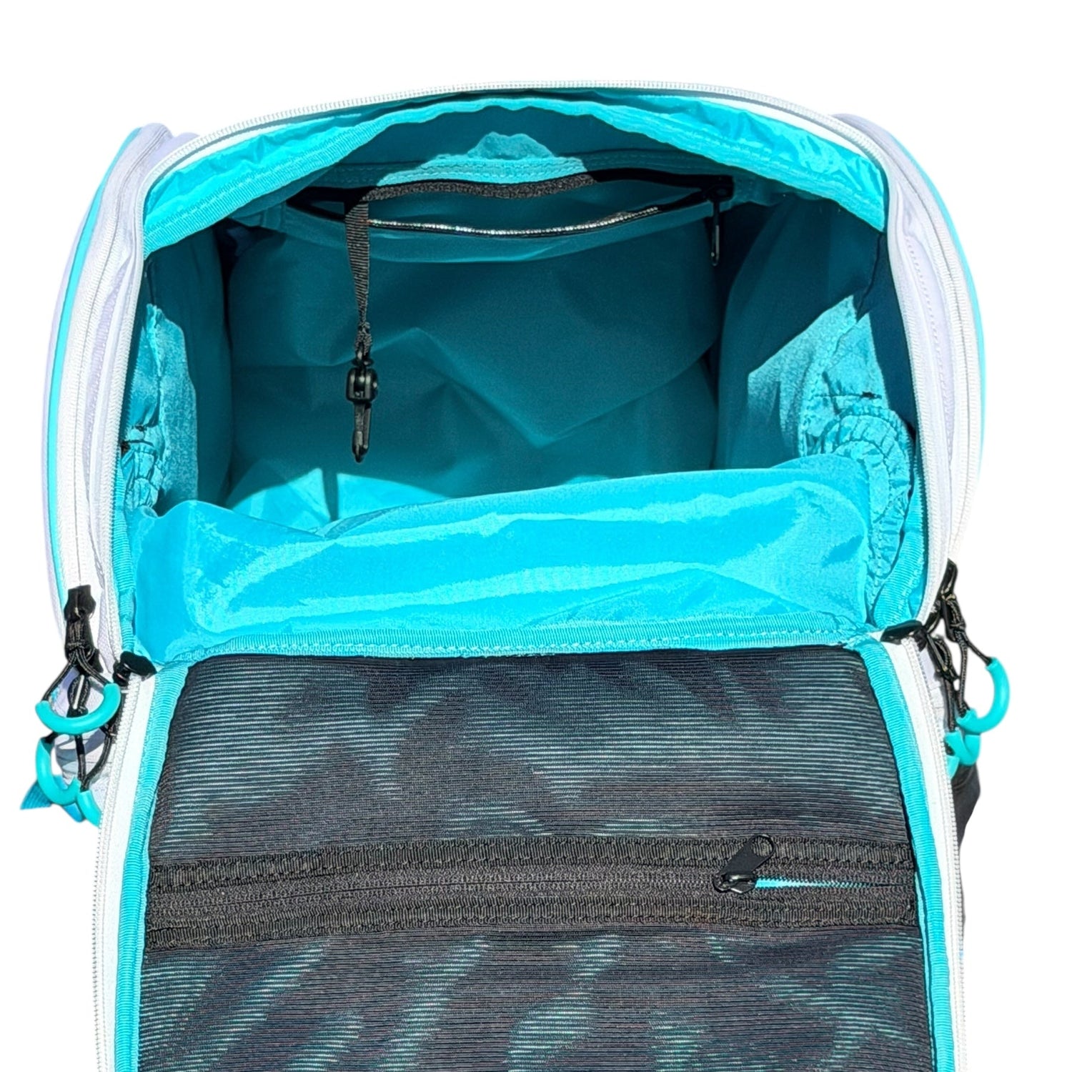 Mochila Oktō Pro Elite para deportes de remo | Blanco y cerceta