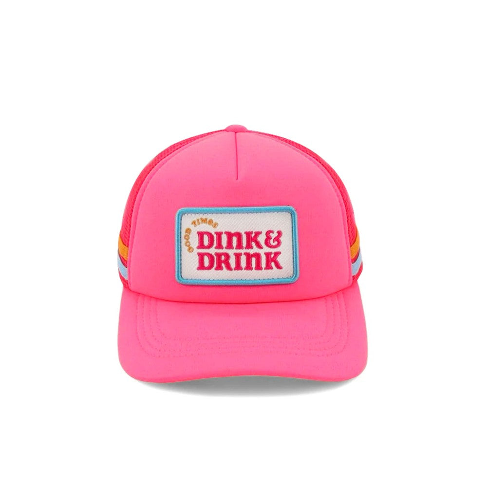 Swinton Pickleball - Dink & Drink Pink Foam Snapback Hat