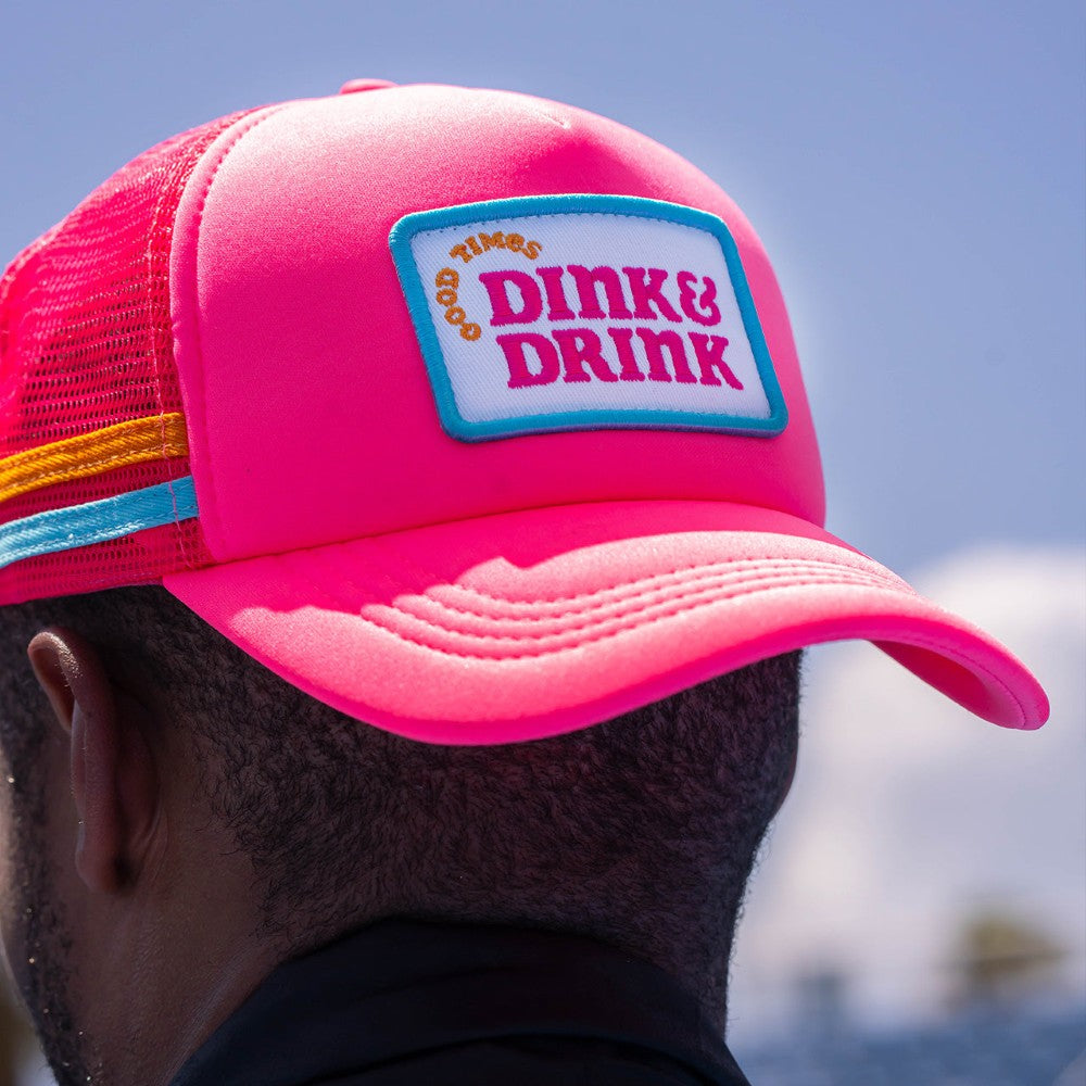 Swinton Pickleball - Dink & Drink Pink Foam Snapback Hat