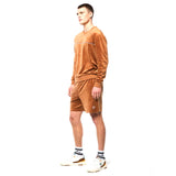 Sergio Tacchini Bandiera Debossed Velour Crewneck | Almendra Azucarada