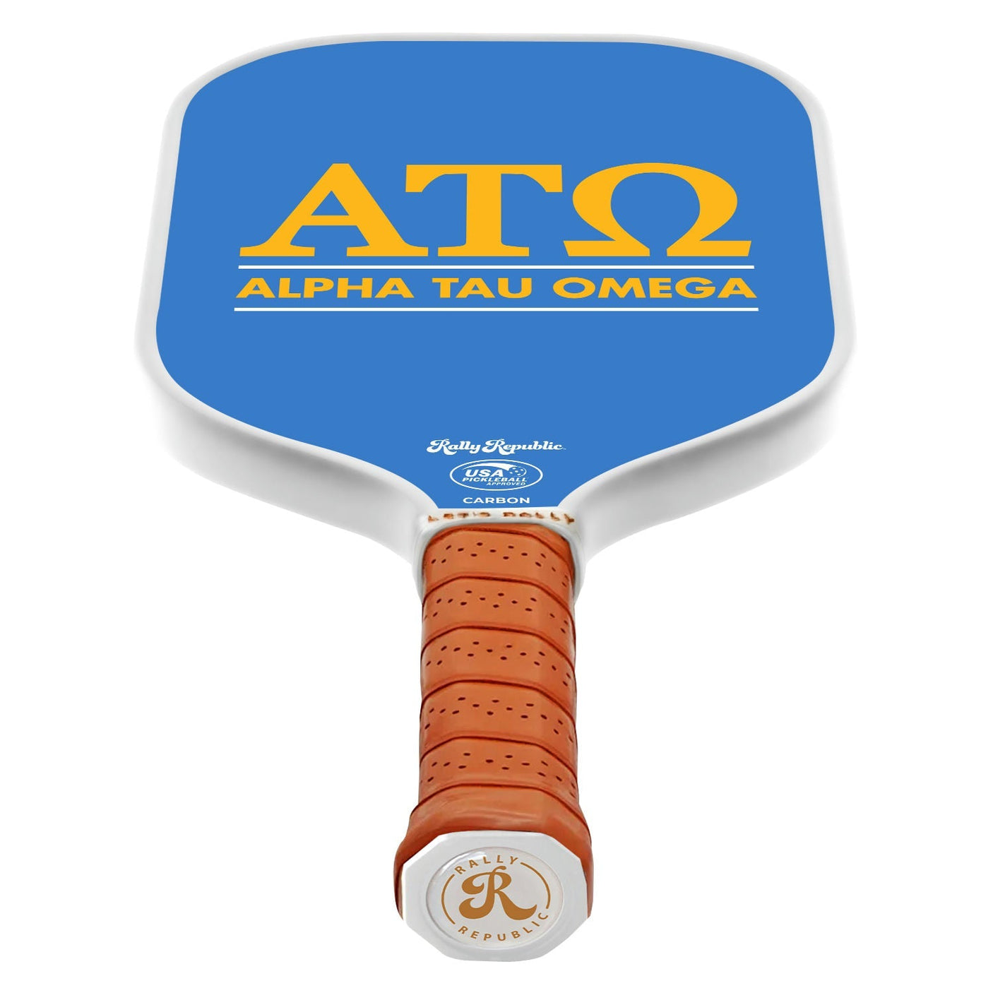 Rally Republic PIckleball Paddle - Alpha Tau Omega Letters Azure
