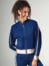 inPhorm NYC Women's Dolman Sleeve Sofia Knit Jacket - Ink/Silver Sand