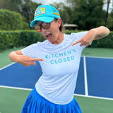 Swinton Pickleball - Women's Lux Performance White Kitchen's Closed Tee