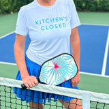 Swinton Pickleball - Women's Lux Performance White Kitchen's Closed Tee