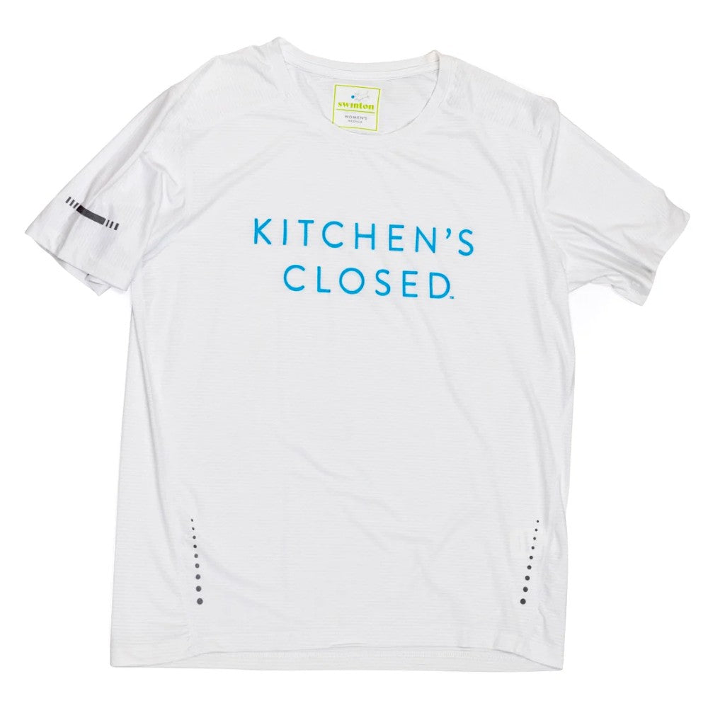 Swinton Pickleball - Women's Lux Performance White Kitchen's Closed Tee