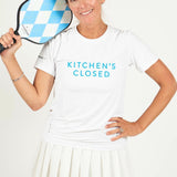 Swinton Pickleball - Women's Lux Performance White Kitchen's Closed Tee