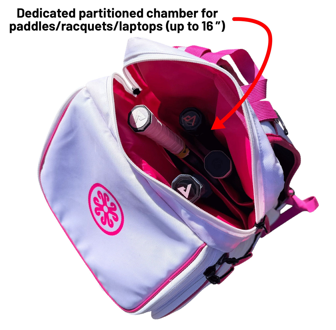 Oktō Pro Elite Paddle Sports Backpack | White & Pink