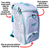 Mochila Oktō Pro Elite para deportes de remo | Blanco y cerceta