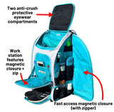 Mochila Oktō Pro Elite para deportes de remo | Blanco y cerceta