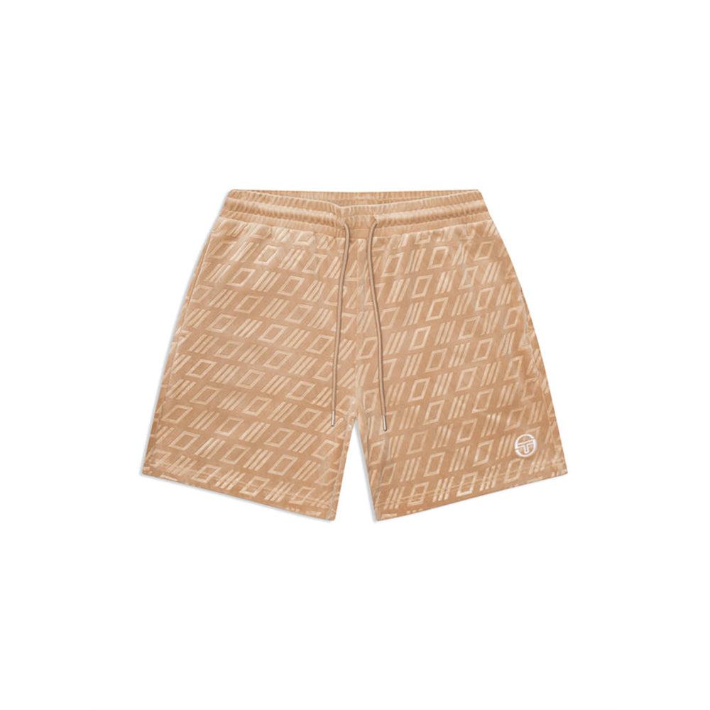 Sergio Tacchini Bandiera Debossed Velour Short | Humus